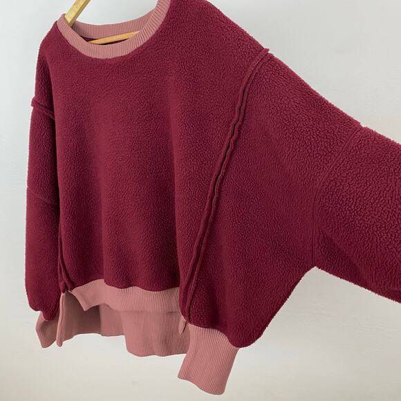 We The Free - Free People Cozy Camden Sweatshirt - Mulberries - Small - Picture 5 of 8